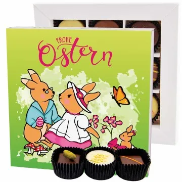 Hasenfamilie L - Pralinen, ohne Alkohol handmade