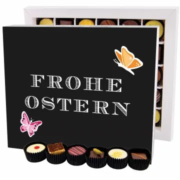 Frohe Ostern Black XXL - Pralinen, ohne Alkohol handmade