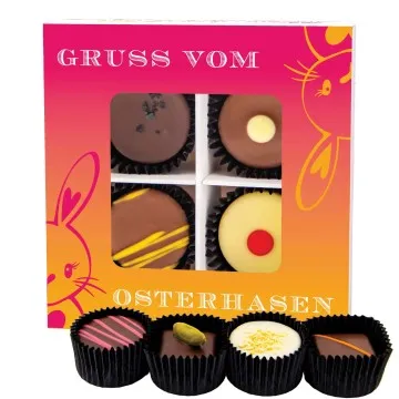 Gruß vom Osterhasen - Pralinen, ohne Alkohol handmade