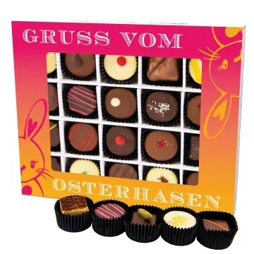 Gruß vom Osterhasen XL - Pralinen, ohne Alkohol handmade