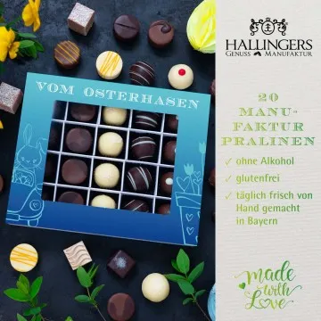 Vom Osterhasen XL - Pralinen, ohne Alkohol handmade