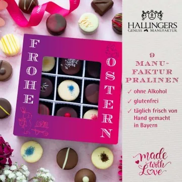 Frohe Ostern L - Pralinen, ohne Alkohol handmade