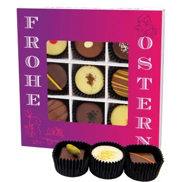 Frohe Ostern L - Pralinen, ohne Alkohol handmade