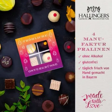 Fröhliche Ostergrüße - Pralinen, ohne Alkohol handmade