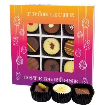 Fröhliche Ostergrüße L - Pralinen, ohne Alkohol handmade