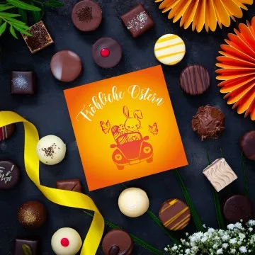 Fröhliche Ostern - Pralinen, ohne Alkohol handmade