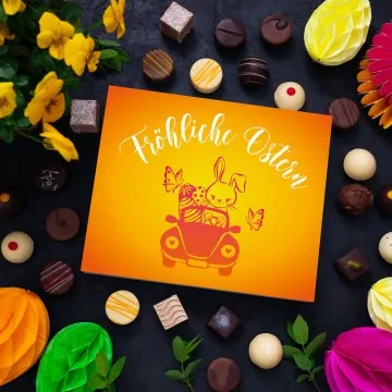 Fröhliche Ostern XL - Pralinen, ohne Alkohol handmade