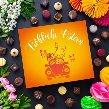 Fröhliche Ostern XXL - Pralinen, ohne Alkohol handmade