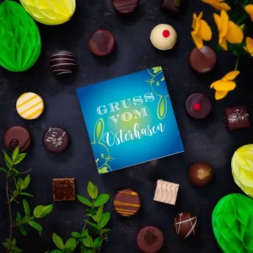 Gruß vom Osterhasen - Pralinen, ohne Alkohol handmade