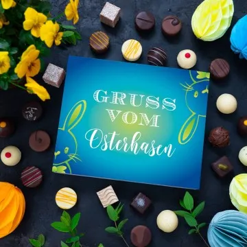 Gruß vom Osterhasen XL - Pralinen, ohne Alkohol handmade