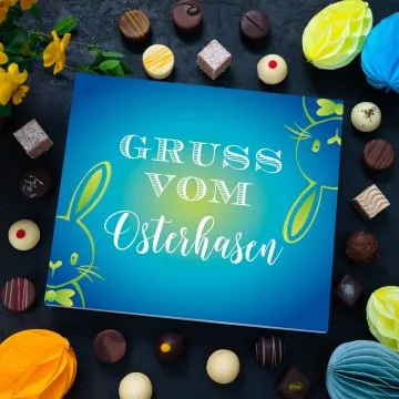 Gruß vom Osterhasen XXL - Pralinen, ohne Alkohol handmade