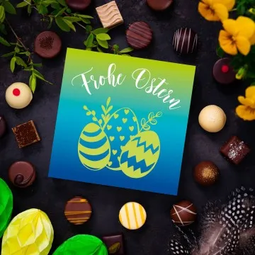 Frohe Ostern L - Pralinen, ohne Alkohol handmade