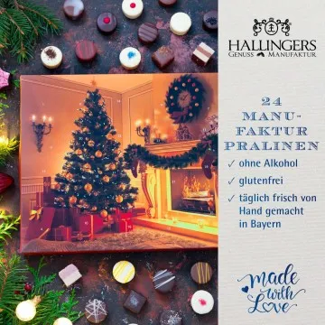 Adventskalender New York - Pralinen, ohne Alkohol handmade
