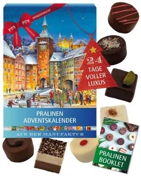Adventskalender Romantische Weihnachten - Pralinen, ohne Alkohol handmade