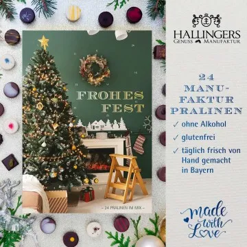 Adventskalender Weihnachten Zuhause - Pralinen, ohne Alkohol handmade