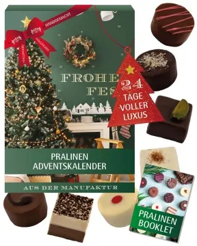 Adventskalender Weihnachten Zuhause - Pralinen, ohne Alkohol handmade