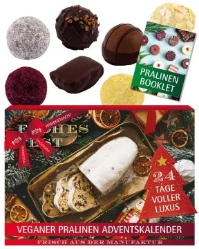 Adventskalender Adventsstimmung - Vegane Pralinen, mit & ohne Alkohol