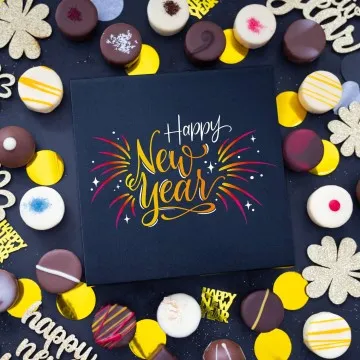 Happy New Year L - Pralinen, ohne Alkohol handmade