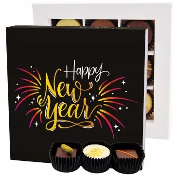 Happy New Year L - Pralinen, ohne Alkohol handmade