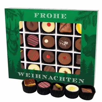 Frohe Weihnachten XL - Pralinen, mit & ohne Alkohol