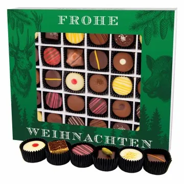 Frohe Weihnachten XXL - Pralinen, mit & ohne Alkohol