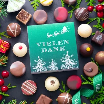 Vielen Dank Grün - Pralinen, ohne Alkohol handmade