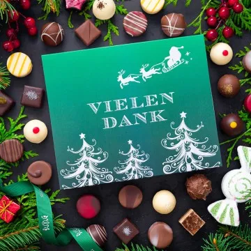 Vielen Dank Grün XL - Pralinen, ohne Alkohol handmade