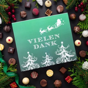 Vielen Dank Grün XXL - Pralinen, ohne Alkohol handmade