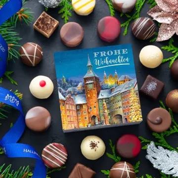 Frohe Weihnachten LL - Pralinen, ohne Alkohol handmade