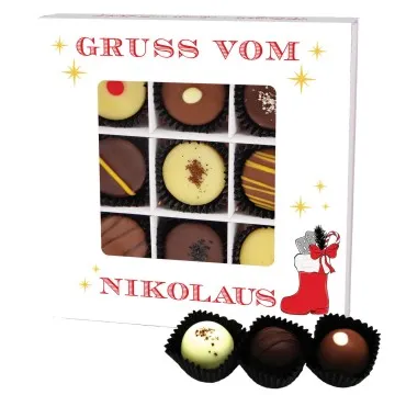 Gruß vom Nikolaus L - Pralinen, mit & ohne Alkohol