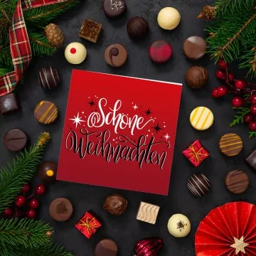 Schöne Weihnachten L - Pralinen, ohne Alkohol handmade