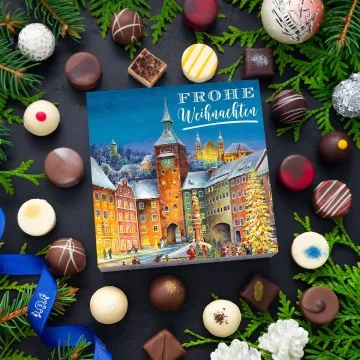 Frohe Weihnachten LL L - Pralinen, ohne Alkohol handmade