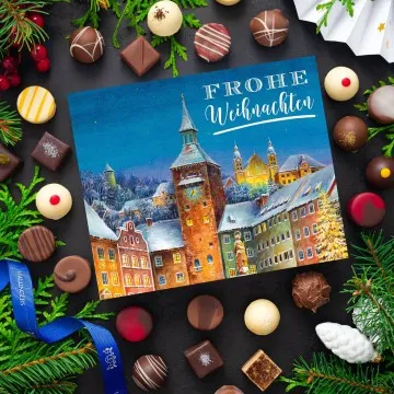Frohe Weihnachten LL XL - Pralinen, ohne Alkohol handmade