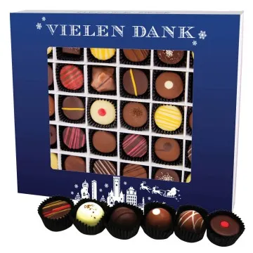 Vielen Dank Blau XXL - Pralinen, mit & ohne Alkohol