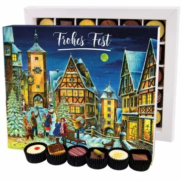 Frohes Fest Snowman Rothenburg XXL - Pralinen, ohne Alkohol handmade