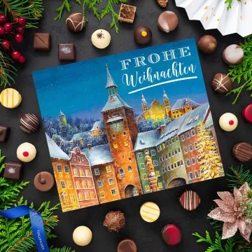Frohe Weihnachten LL XXL - Pralinen, ohne Alkohol handmade