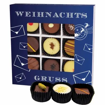 Weihnachtsgruß L - Pralinen, mit & ohne Alkohol