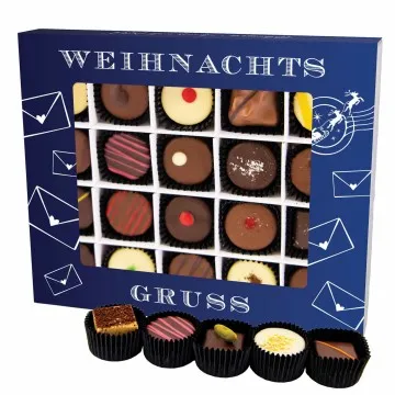 Weihnachtsgruß XL - Pralinen, mit & ohne Alkohol