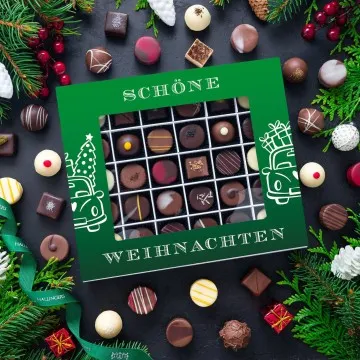 Schöne Weihnachten Green XXL - Pralinen, mit & ohne Alkohol