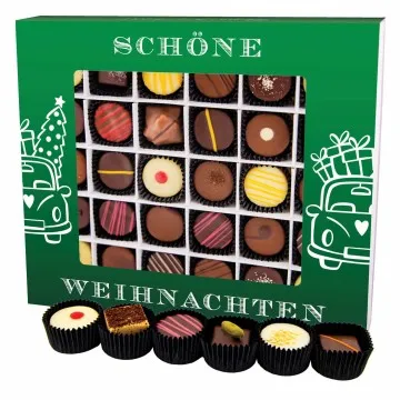 Schöne Weihnachten Green XXL - Pralinen, mit & ohne Alkohol