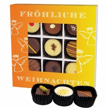 Fröhliche Weihnachten L - Pralinen, mit & ohne Alkohol