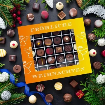 Fröhliche Weihnachten XXL - Pralinen, mit & ohne Alkohol