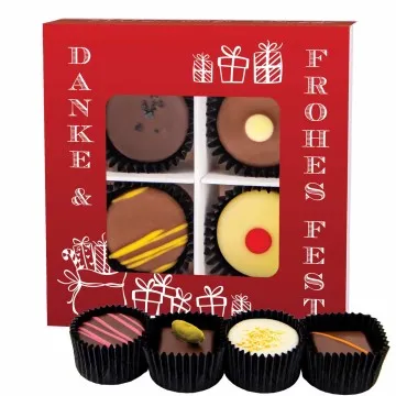 Danke & Frohes Fest - Pralinen, mit & ohne Alkohol