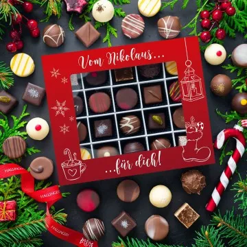 Vom Nikolaus für Dich XL - Pralinen, mit & ohne Alkohol