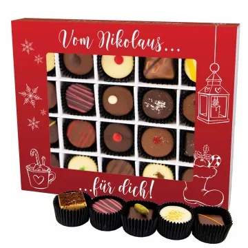 Vom Nikolaus für Dich XL - Pralinen, mit & ohne Alkohol