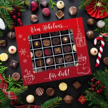Vom Nikolaus für Dich XXL - Pralinen, mit & ohne Alkohol