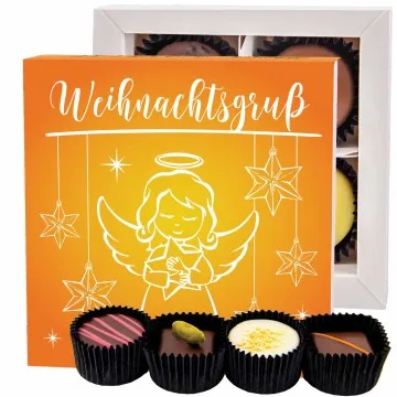 Weihnachtsgruß - Pralinen, ohne Alkohol handmade