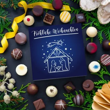 Fröhliche Weihnachten L - Pralinen, ohne Alkohol handmade