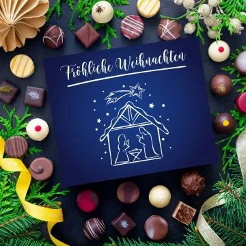 Fröhliche Weihnachten XL - Pralinen, ohne Alkohol handmade