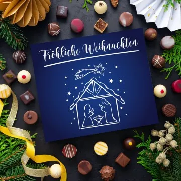 Fröhliche Weihnachten XXL - Pralinen, ohne Alkohol handmade